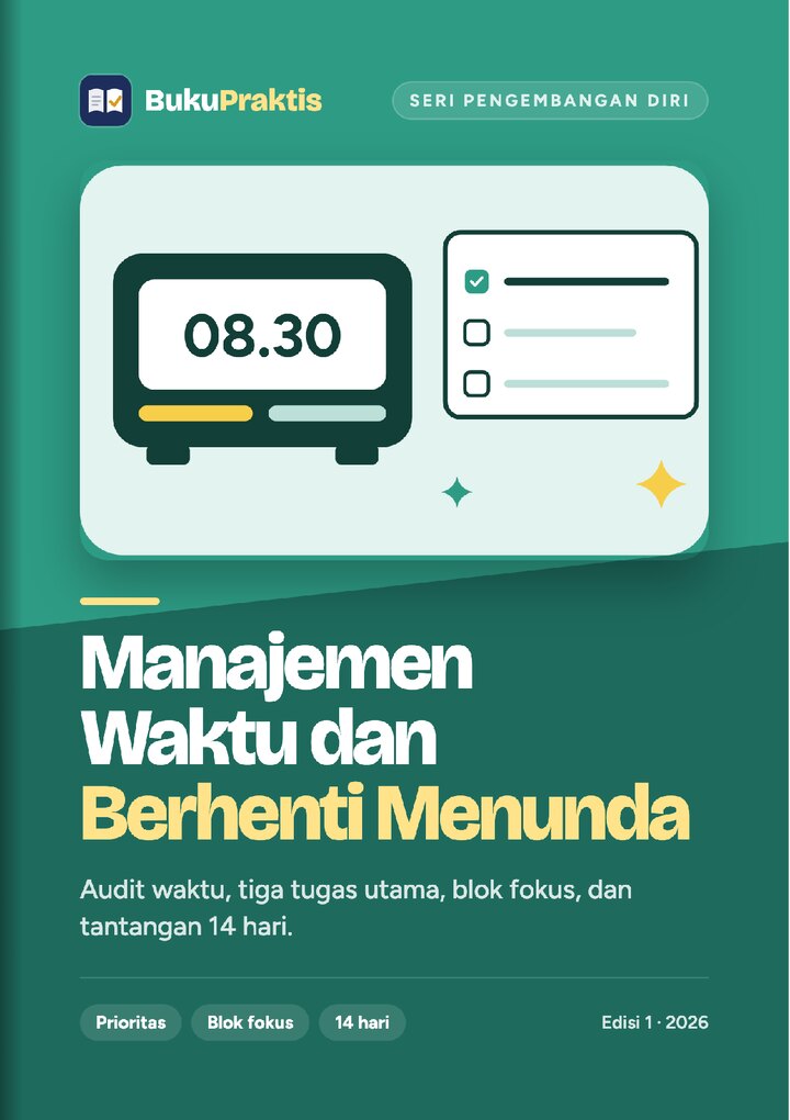 Sampul Manajemen Waktu dan Berhenti Menunda