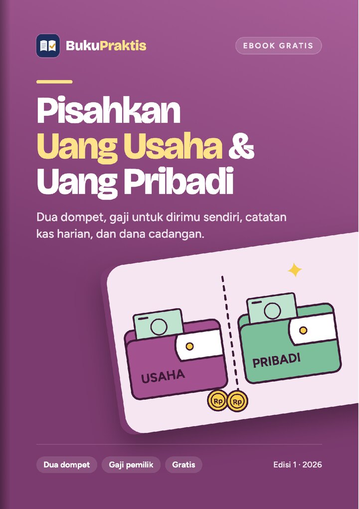 Sampul Pisahkan Uang Usaha & Uang Pribadi