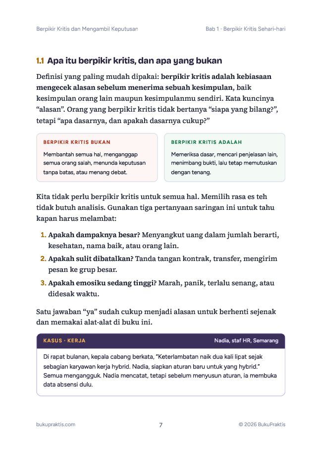Contoh halaman Berpikir Kritis dan Mengambil Keputusan