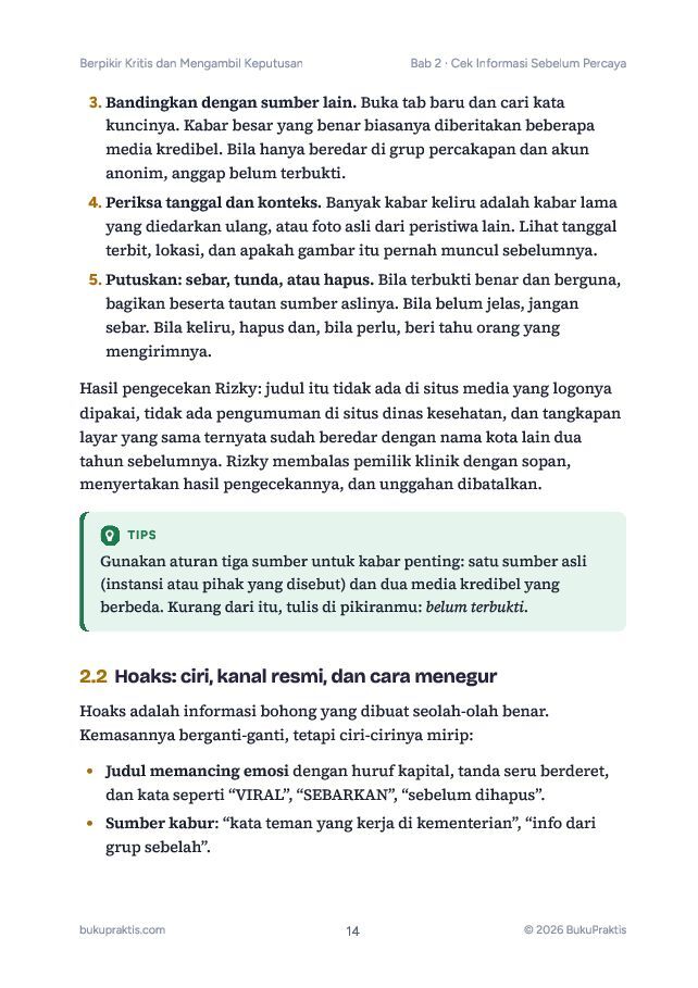 Contoh halaman Berpikir Kritis dan Mengambil Keputusan