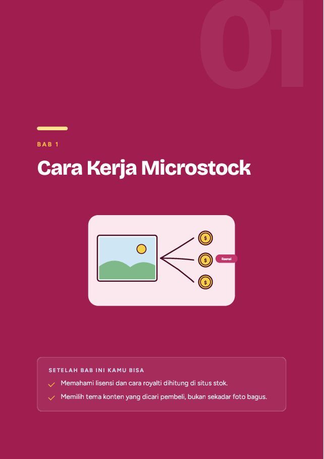 Contoh halaman Cuan dari Microstock