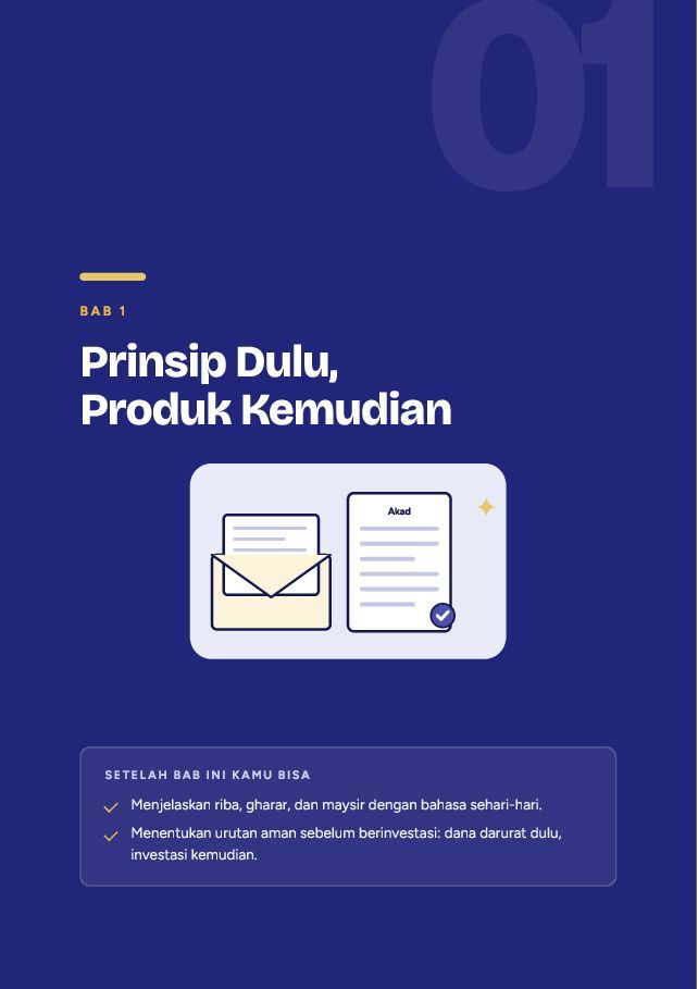 Contoh halaman Investasi Syariah untuk Pemula